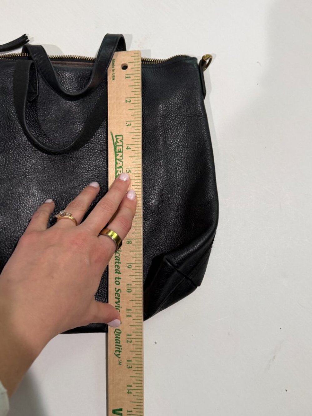 Madewell Black Leather Purse No Strap - Picture 5 of 6